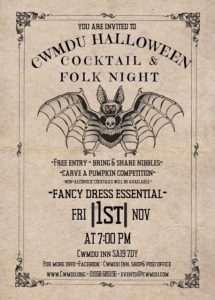 Cwmdu Halloween Cocktail & Folk Night