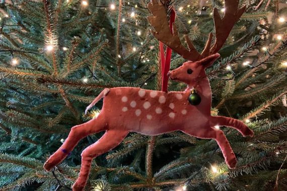 Christmas Reindeer decoration at Dinefwr