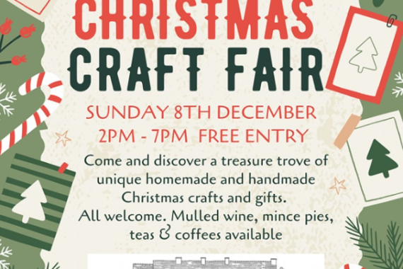 Cwmdu Christmas Craft Fair Sunday 8th December 2pm-7pm